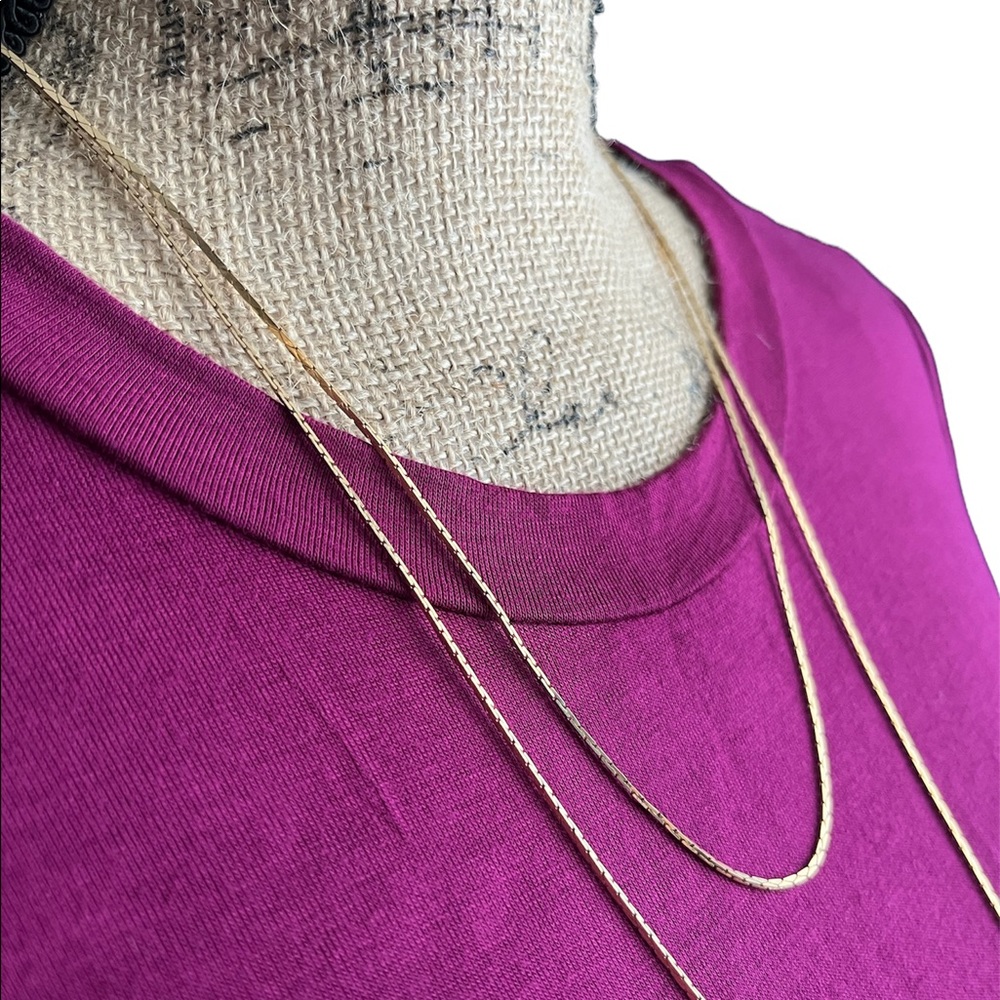 Vintage ACT II Gold Tone Multi-Wear Long Necklace - Picture 8 of 15